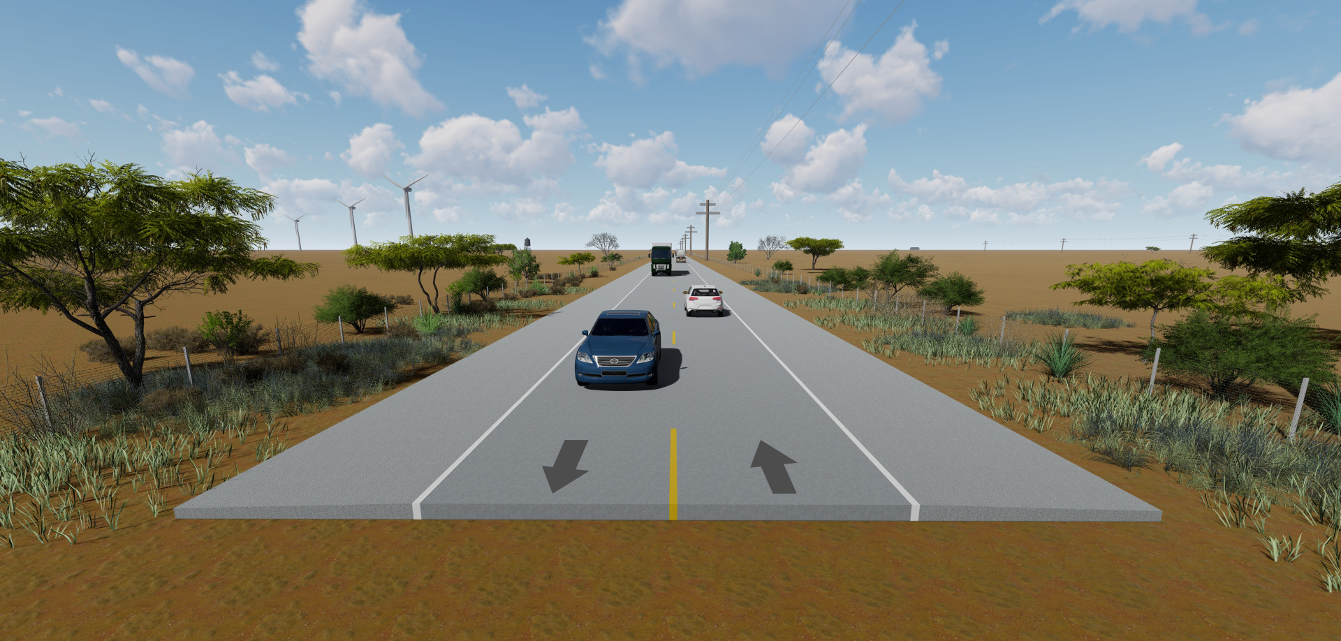 SH 18 South Existing Typical Section