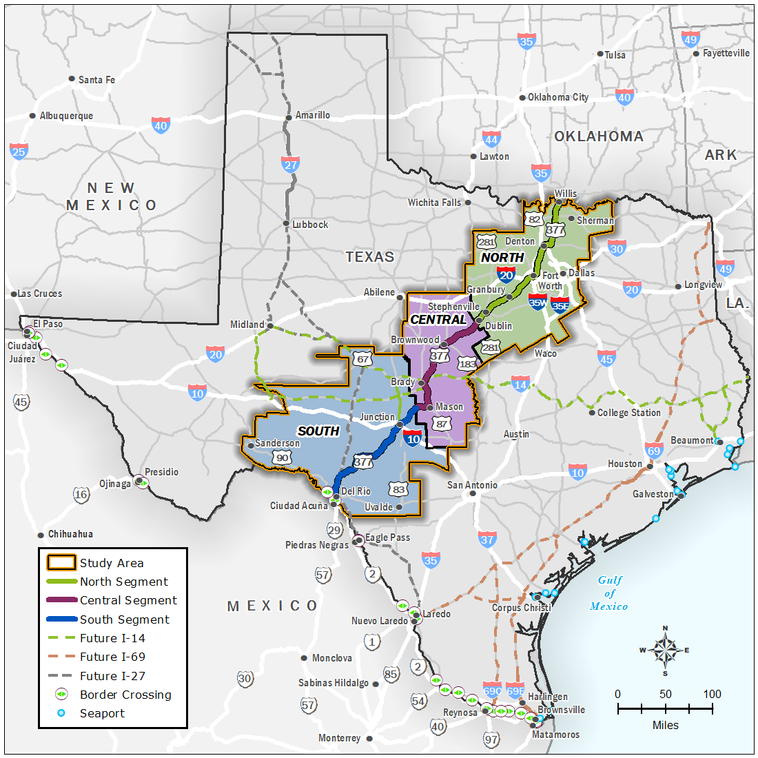 377 corridor map 377 corridor map from Sherman in north Texas to Del Rio in south Texas