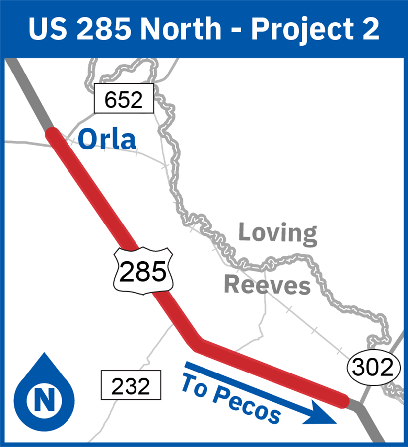 US 285 North Project 2 map