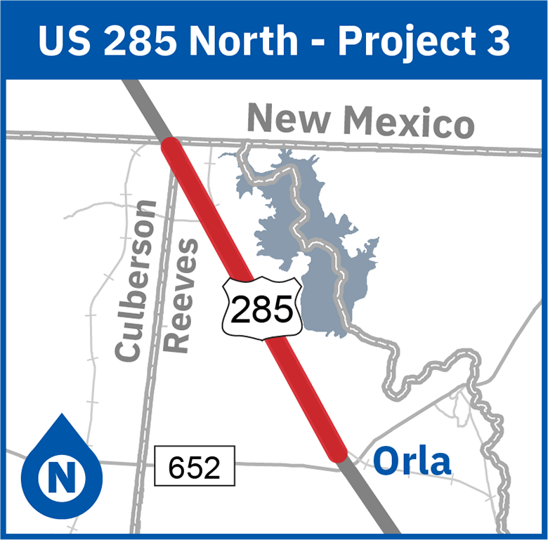 US 285 North Project 3 map
