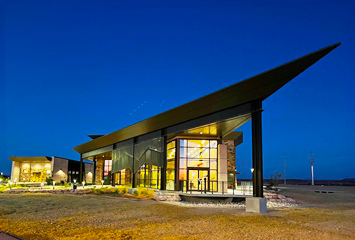 View of the new Culberson County Safety Rest Area east of Van Horn