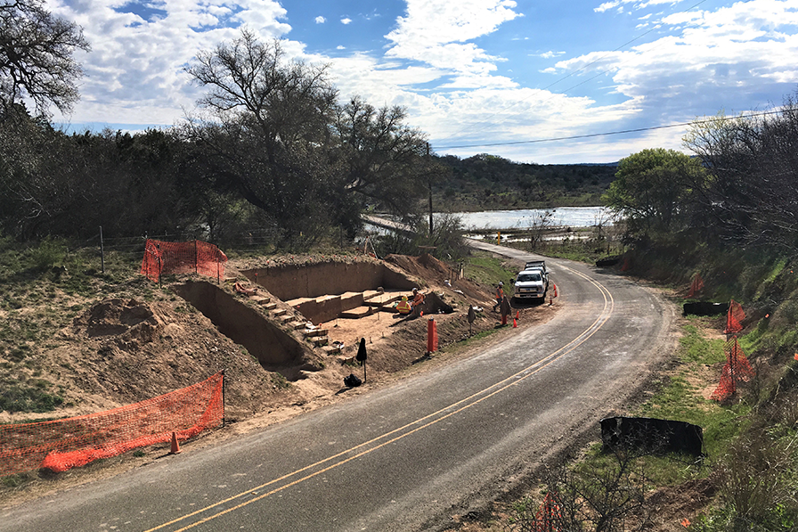 TxDOT historic excavation