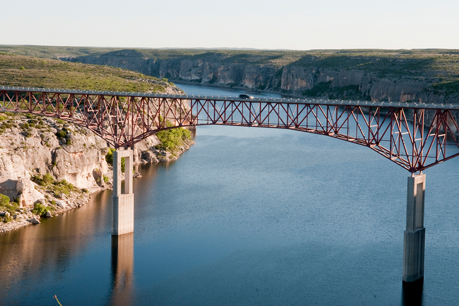 River bridge on texas highway