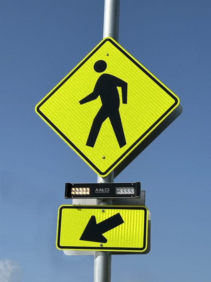 Pedestrian crossing sign