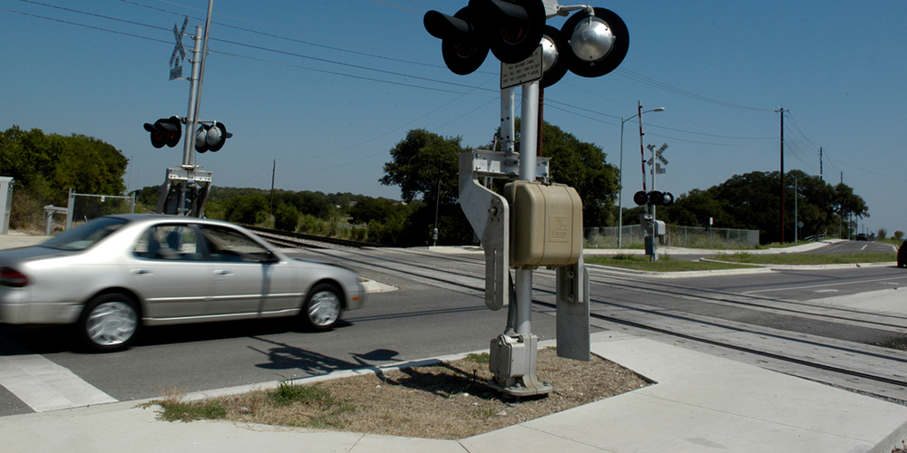 Railroad crossing sign