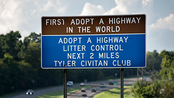 Adopt a Highway sign