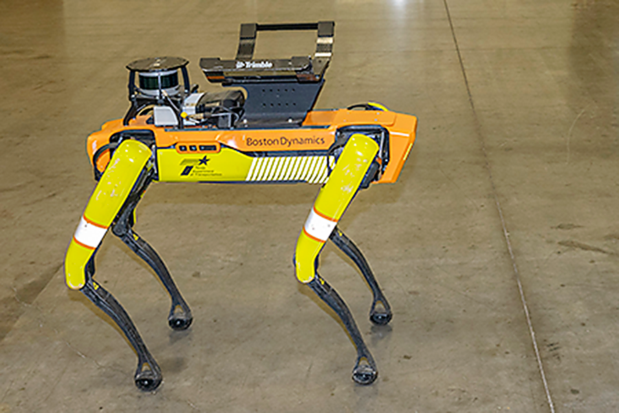 Un perro robot en el Tech Showcase en el Texas Innovation Invitational 2025 en Fort Worth, Texas, del 16 al 18 de junio de 2025.