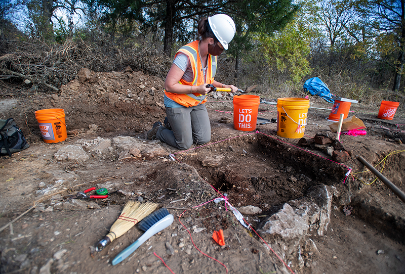 Archeological dig site