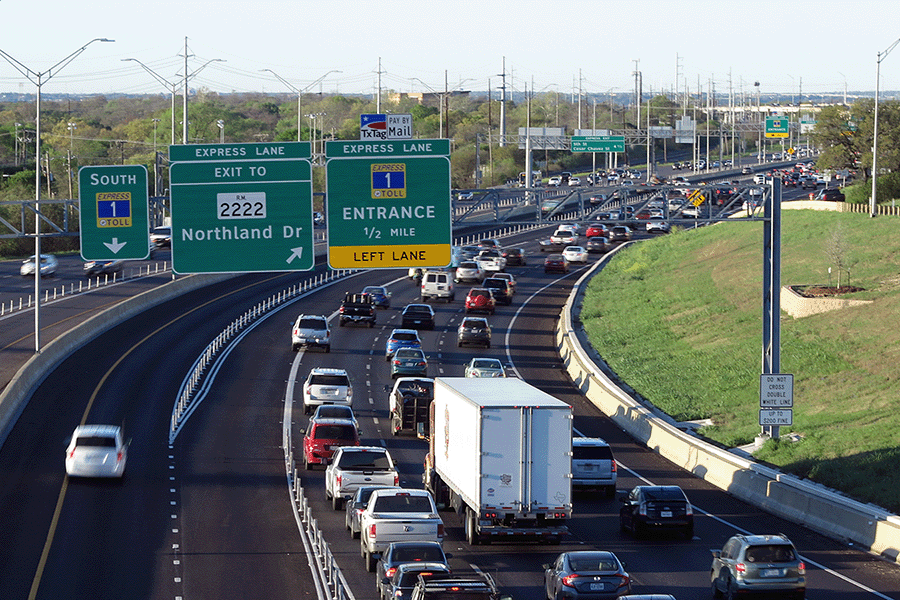 Traffic on Mopac in Austin