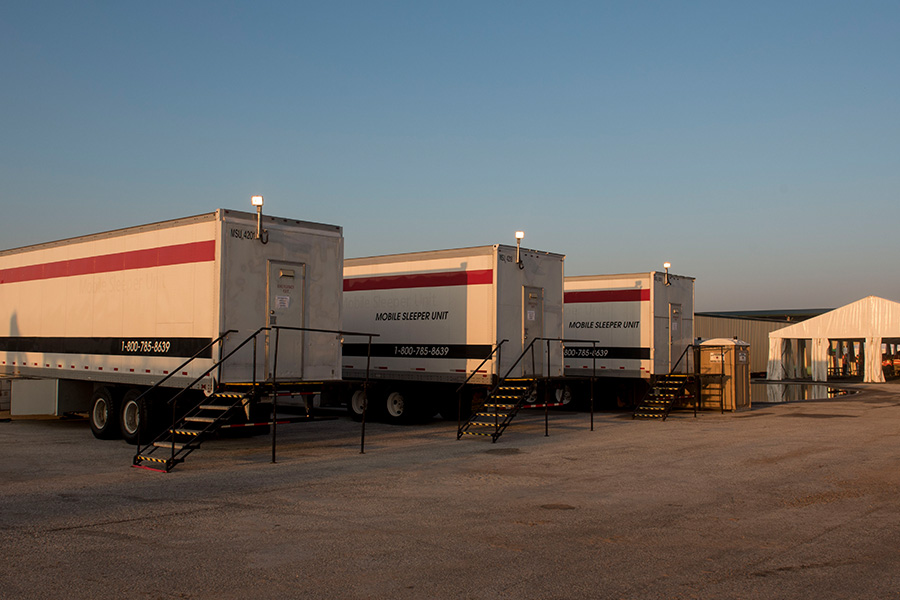 Truck storage trailers
