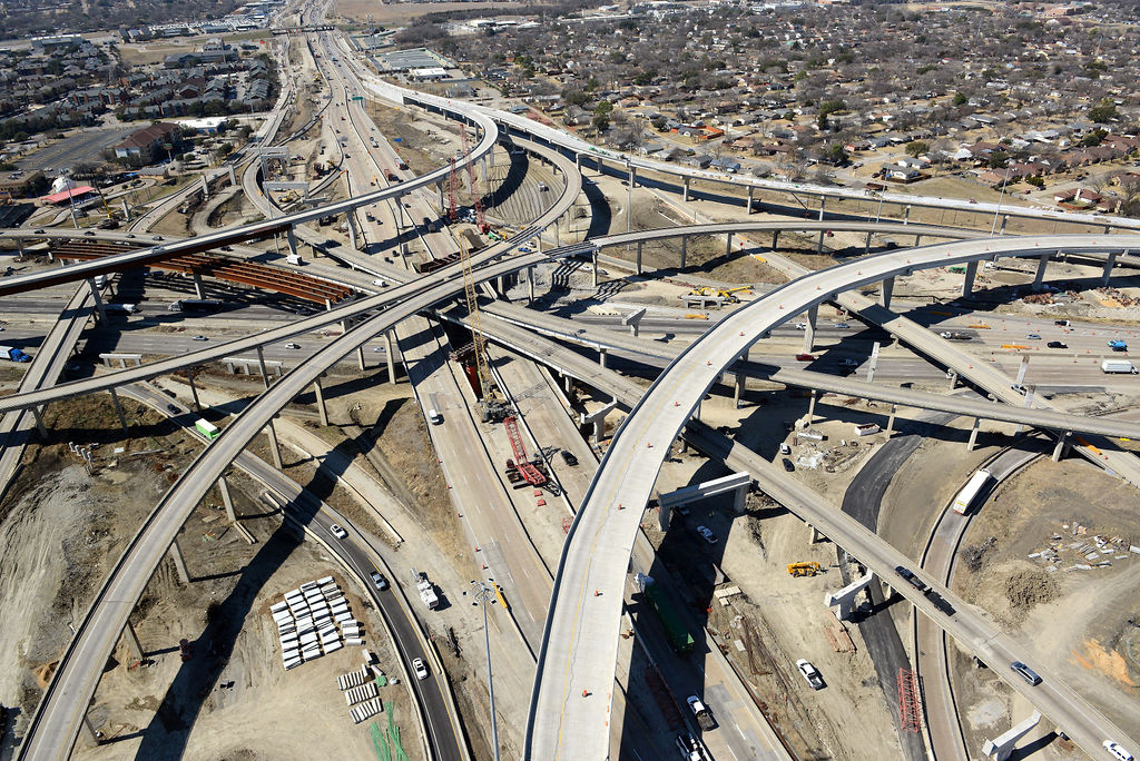 2022 635E aerial view at interchange