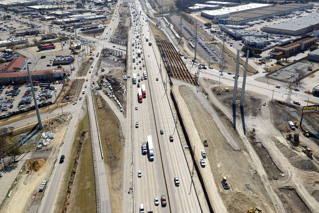 2022 635E aerial view at Northwest hwy and Leon Road