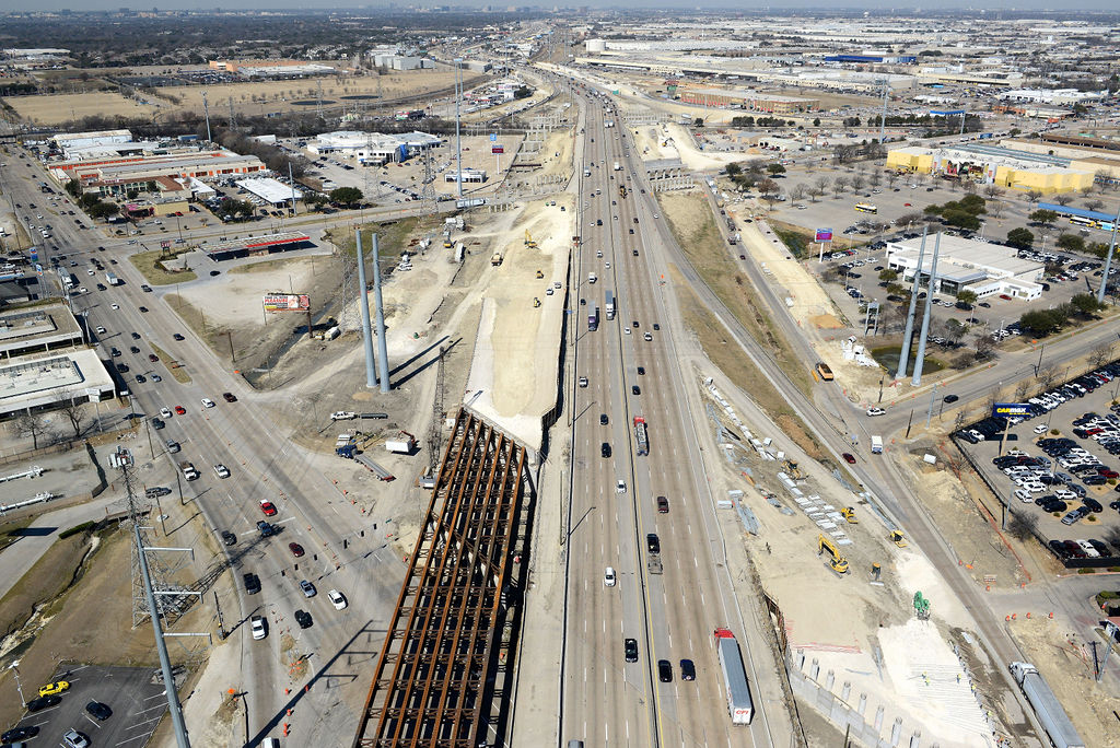 2022 635E aerial view at Northwest hwy and Shiloh Road