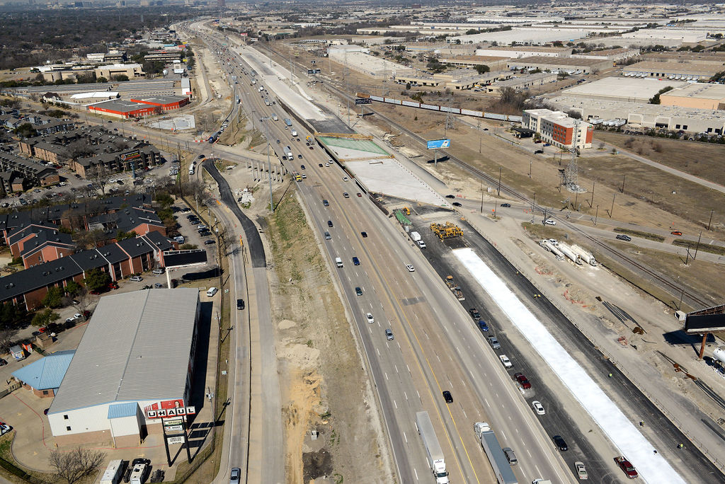 Aerial view at Walnut Hill Lane/Kingsley Road in 2022.