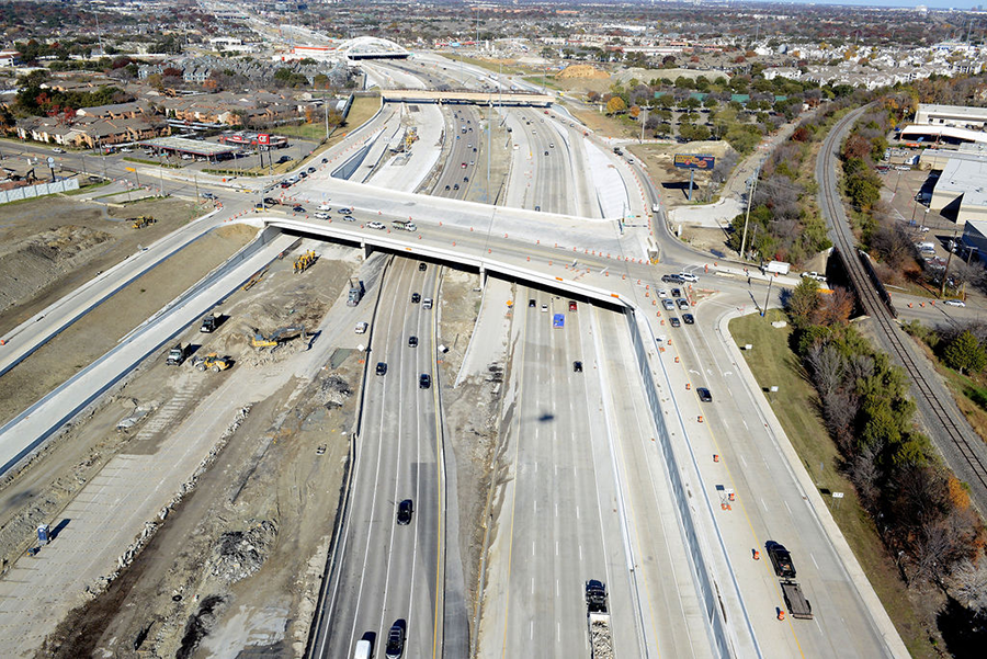 West view of I-635 at Royal Lane/Miller Road 