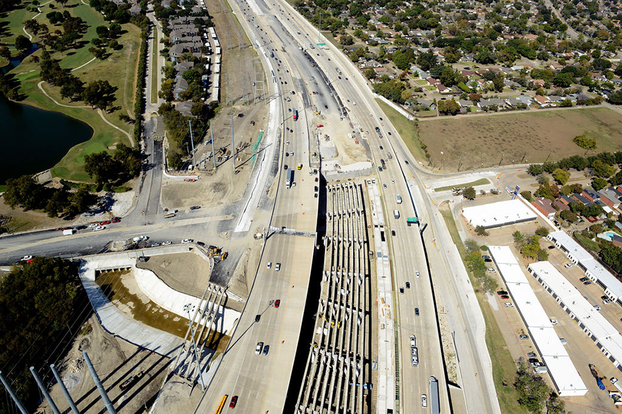 North view of I-635 at La Prada Drive