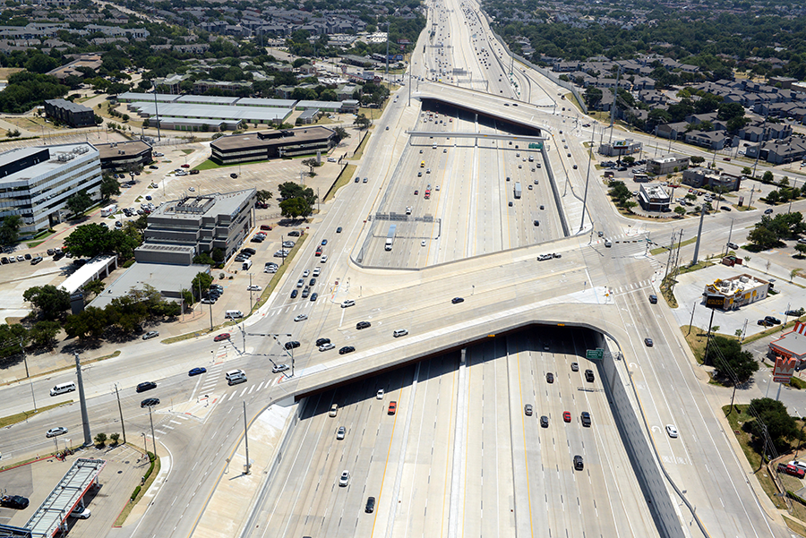 I-635 East at Abrams and Forest looking east