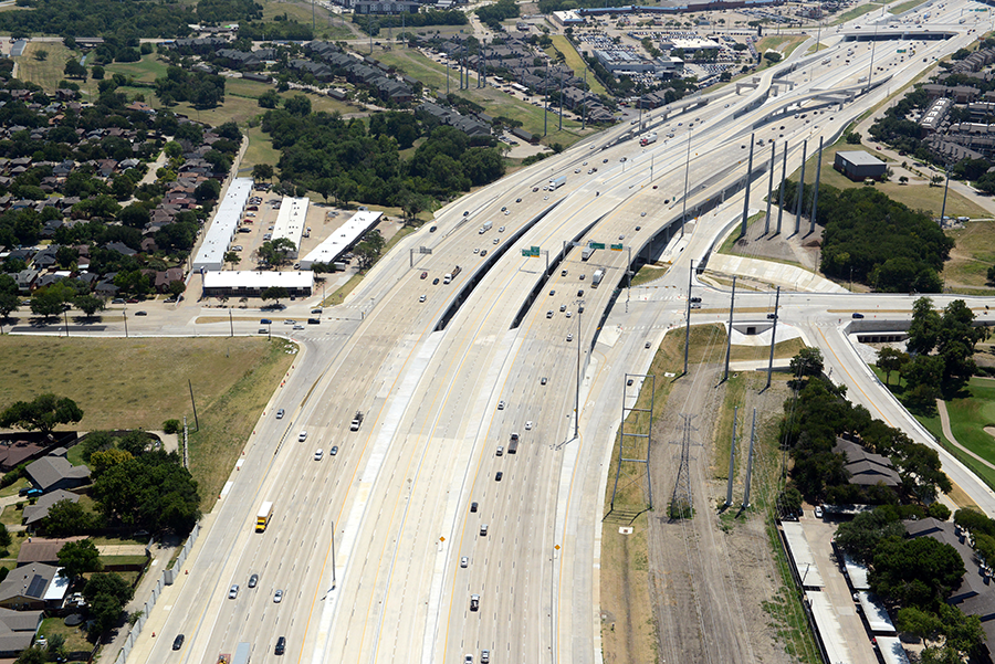 I-635 East at La Prada looking south