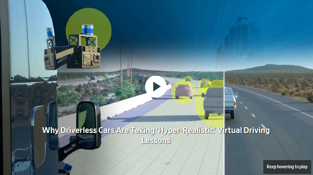 why driverless cars are taking hyper realistic virtual driving lessons diagram