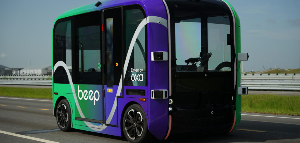 autonomous Beep bus prototype on highway