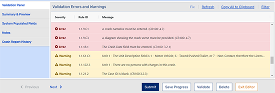 On-demand Validation – validate the crash report before submission 