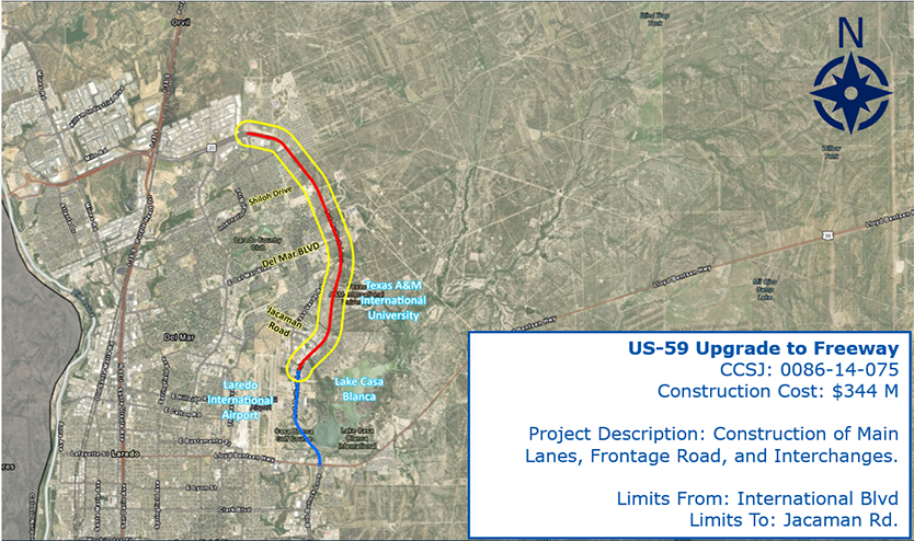 US-59 Upgrade to Freeway project map view US-59 Upgrade to Freeway project map view