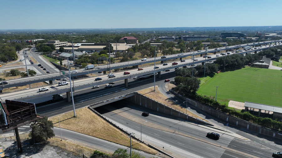 Intersection of Dean Keeton Street and I-35 in Austin, Texas