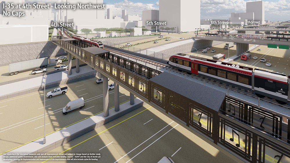 I35 at 4th Street Concept of I-35 at 4th street with no cap