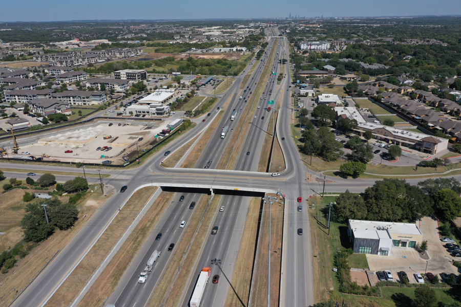 Northbound I-35 at Onion Creek Parkway October 2022