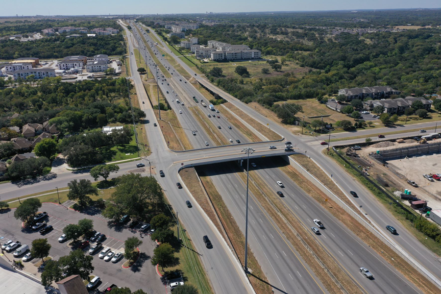 Southbound I-35 at Onion Creek Parkway October 2022