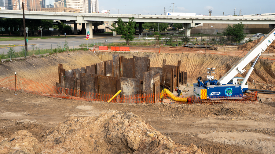 Area Where Storm Sewer Will Connect with Detention Pond