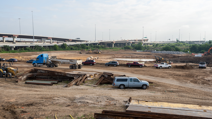 Detention Pond Area from South to North