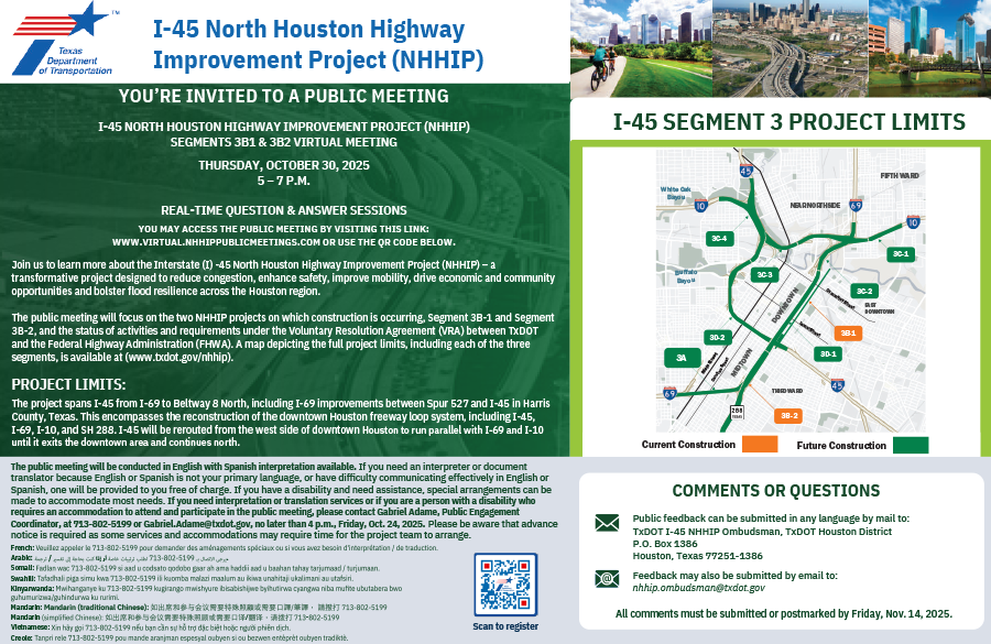 I-45 Oct 2025 Public Newspaper Display Ad