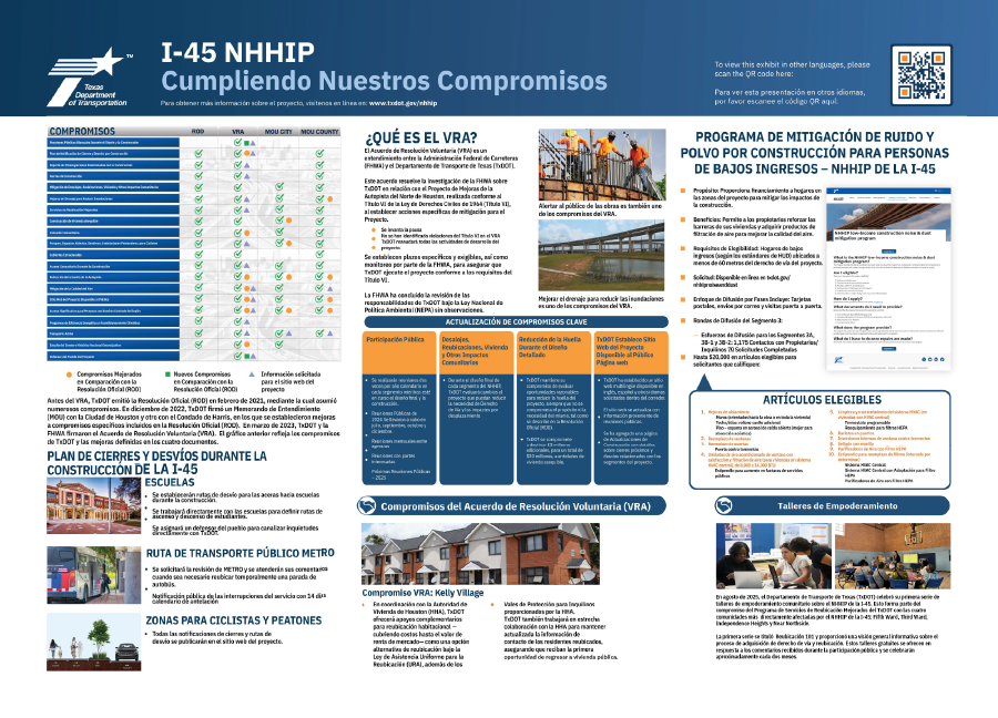 I-45 NHHIP Meeting Our Commitments - Español