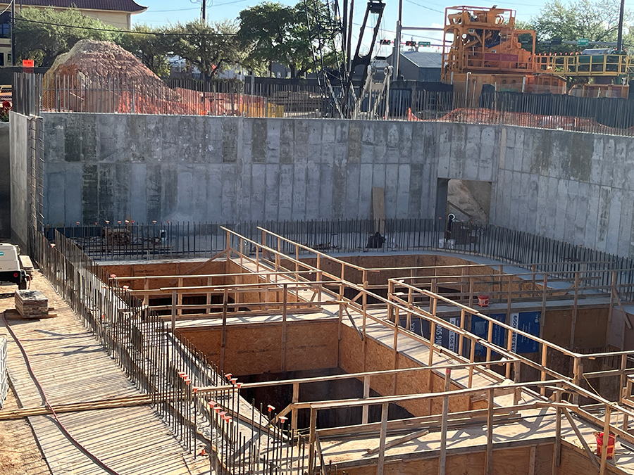 Stormwater will ultimately be stored in this space.