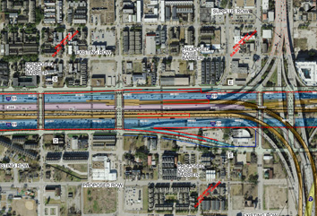 Segment 3 Schematic I-69 to Monstrosse Boulevard to I-45