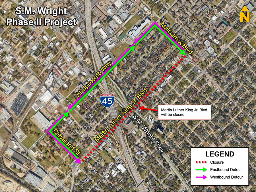 Weather permitting, Martin Luther King Jr. Boulevard will be closed overnight between Malcolm X Boulevard to Cleveland Street on October 2, 2023, at 8 p.m. through October 3, 2023, at 5 a.m. 