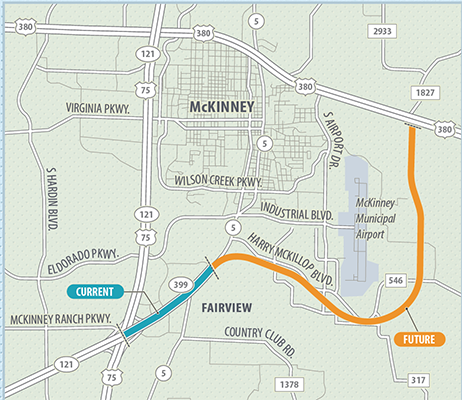 Spur 399 map