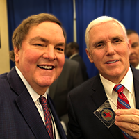 Chairman J. Bruce Bugg, Jr. and Vice President Mike Pence