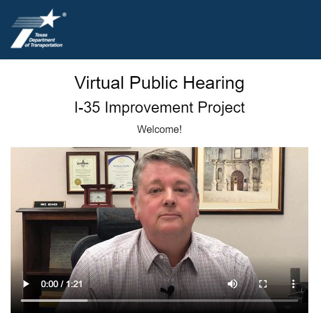 I-35 Virtual Public Hearing Room