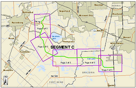 Map of Grand Parkway Segment C