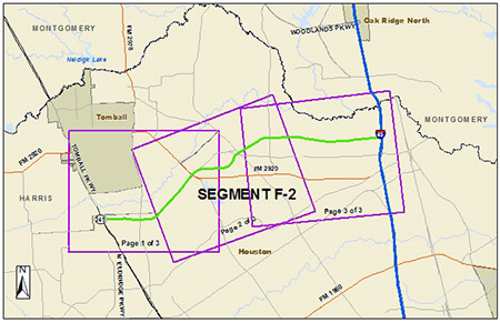 Map of Grand Parkway Segment F-2