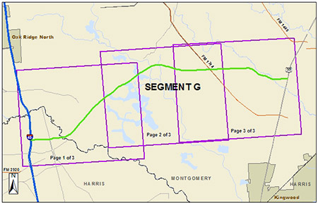 Map of Grand Parkway Segment G