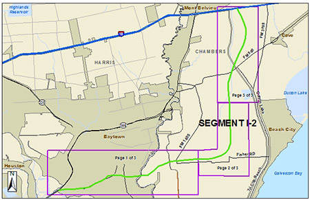 Map of Grand Parkway Segment I-2