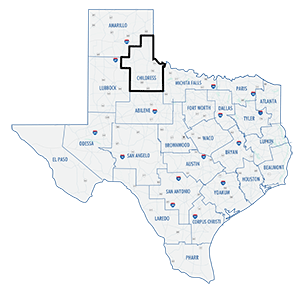 Childress District County Map