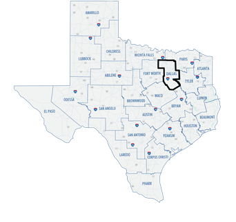 Dallas District County Map