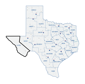 El Paso District county map