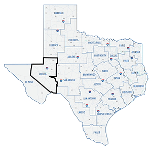 Odessa District County Map