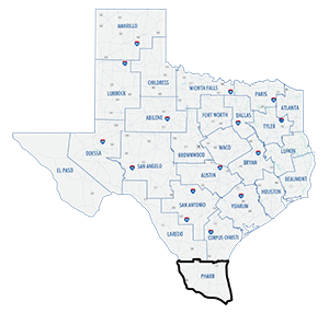 Pharr District county map