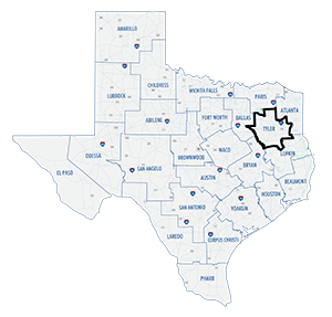 Tyler District County Map